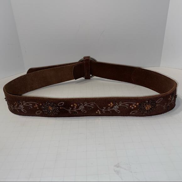 ABERCROMBIE beaded leather belt S - Picture 5 of 5